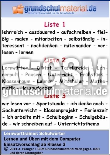 Lernworttrainer - Schulwörter.zip